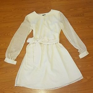 Ann Taylor elegant white wrap dress